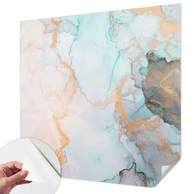 3D fotobehang met aquarelgolven