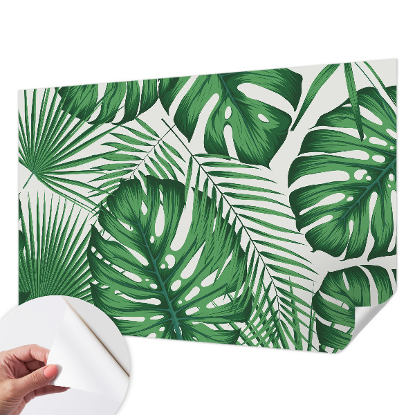 Foto behang voor de kinderkamer Tropische bladeren