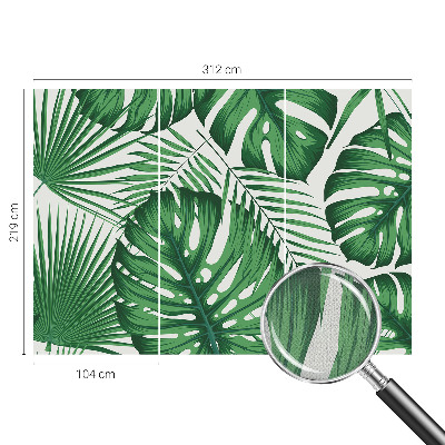 Foto behang voor de kinderkamer Tropische bladeren