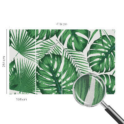 Foto behang voor de kinderkamer Tropische bladeren