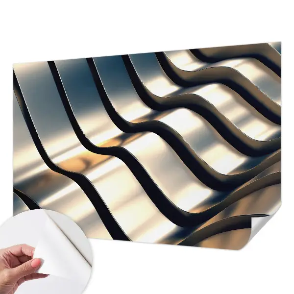 Fotobehang kinderkamer met een patroon van metalgolfjes