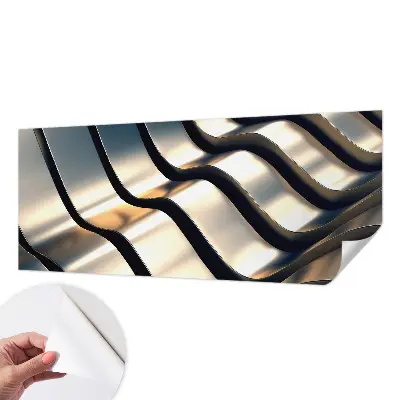 Fotobehang kinderkamer met een patroon van metalgolfjes