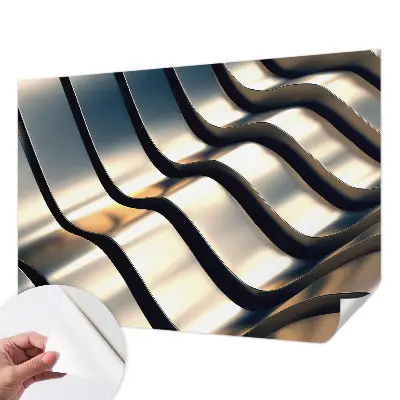 Fotobehang kinderkamer met een patroon van metalgolfjes