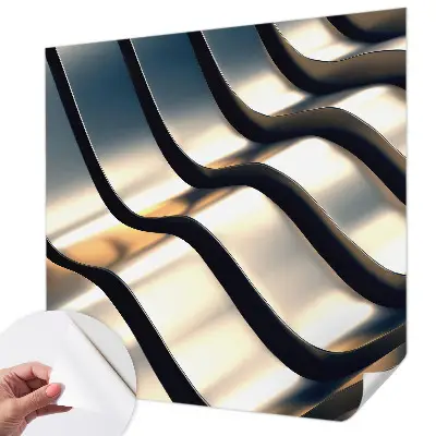 Fotobehang kinderkamer met een patroon van metalgolfjes