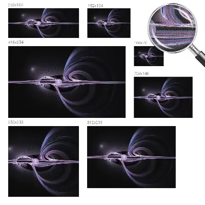 Fotobehang voor de kinderkamer met een kosmische abstractie als ontwerp
