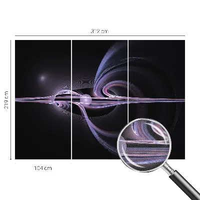 Fotobehang voor de kinderkamer met een kosmische abstractie als ontwerp