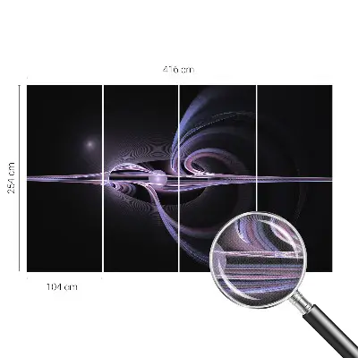 Fotobehang voor de kinderkamer met een kosmische abstractie als ontwerp
