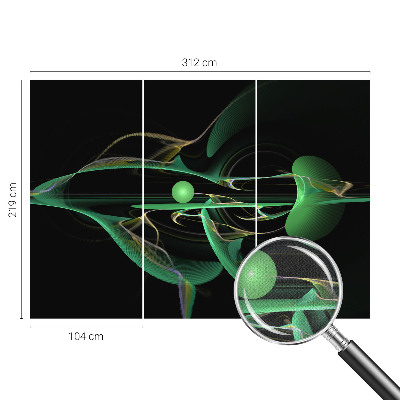 Fotobehang voor kinderkamer Groene golven
