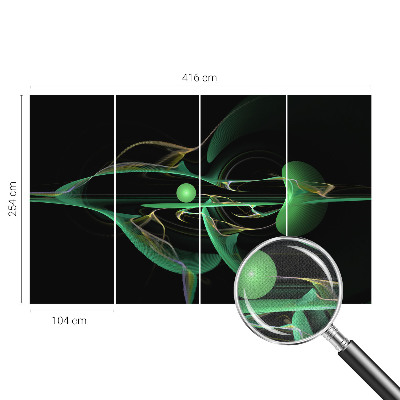 Fotobehang voor kinderkamer Groene golven