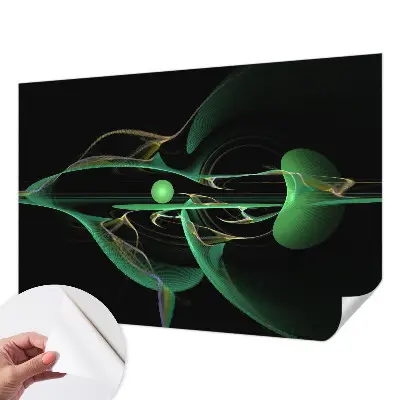 Fotobehang voor kinderkamer met een patroon van groene golven
