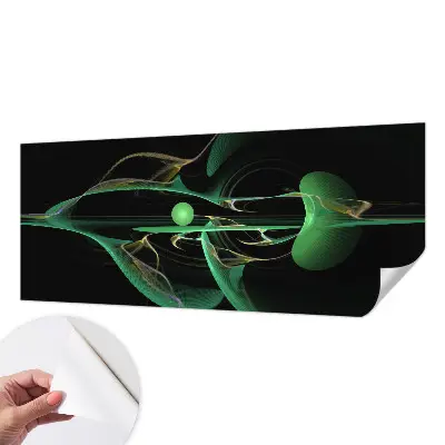 Fotobehang voor kinderkamer met een patroon van groene golven