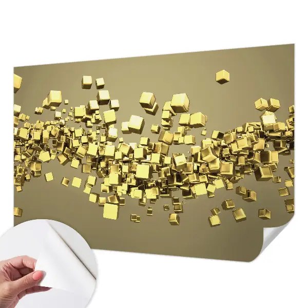 Zelfklevend fotobehang met een ontwerp van creatieve kubussen