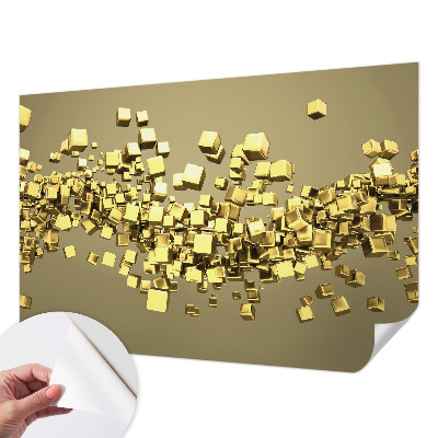Zelfklevend fotobehang met een ontwerp van creatieve kubussen