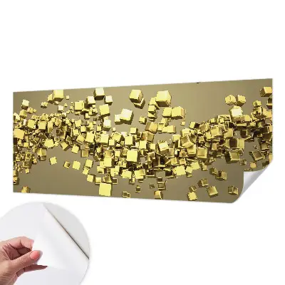 Zelfklevend fotobehang met een ontwerp van creatieve kubussen