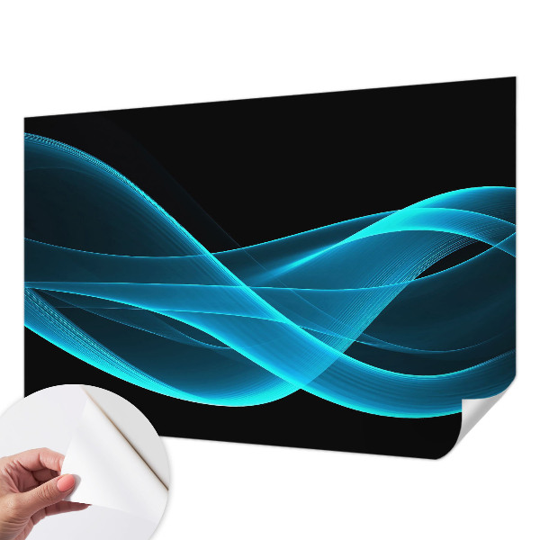 Zelfklevend fotobehang op maat Opvallende golven