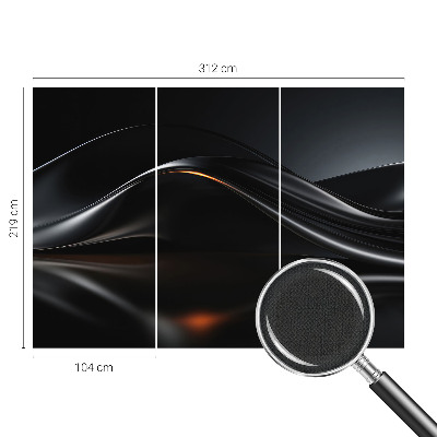 Foto behang voor de keuken Metaalachtige golven