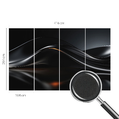 Foto behang voor de keuken Metaalachtige golven