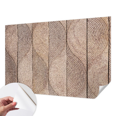 Foto behang voor de kinderkamer met houten golfmotief