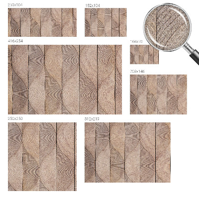 Foto behang voor de kinderkamer Golven van hout