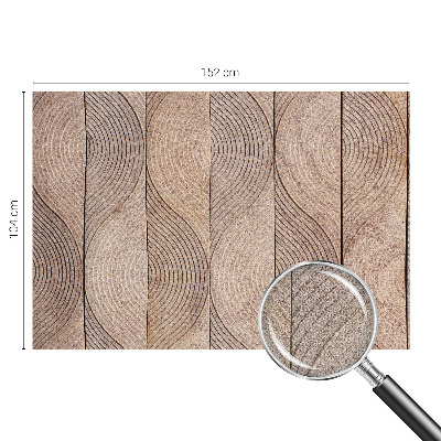 Foto behang voor de kinderkamer Golven van hout