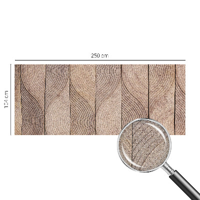 Foto behang voor de kinderkamer Golven van hout