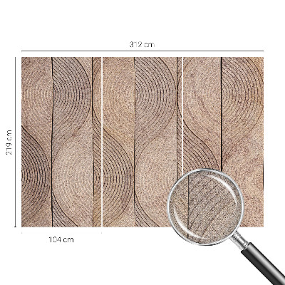 Foto behang voor de kinderkamer Golven van hout