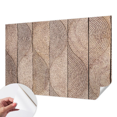 Foto behang voor de kinderkamer met houten golfmotief