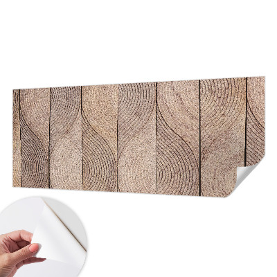 Foto behang voor de kinderkamer met houten golfmotief
