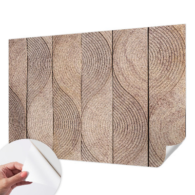 Foto behang voor de kinderkamer met houten golfmotief