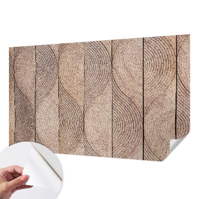 Foto behang voor de kinderkamer met houten golfmotief