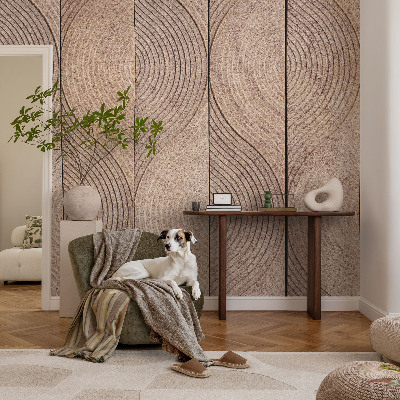 Foto behang voor de kinderkamer Golven van hout