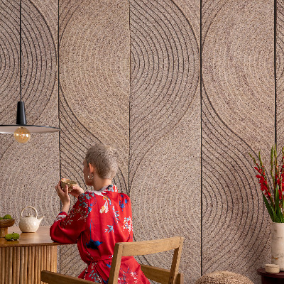 Foto behang voor de kinderkamer Golven van hout