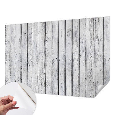 Fotobehang voor de kinderkamer met print van houten planken