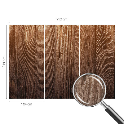 Fotobehang babykamer met houten ringen voor eenvoudige ophanging