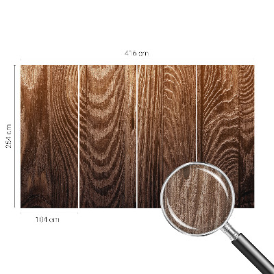 Fotobehang babykamer met houten ringen voor eenvoudige ophanging
