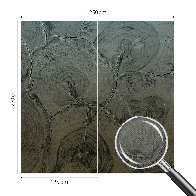 Foto behang voor de keuken Houten ringen