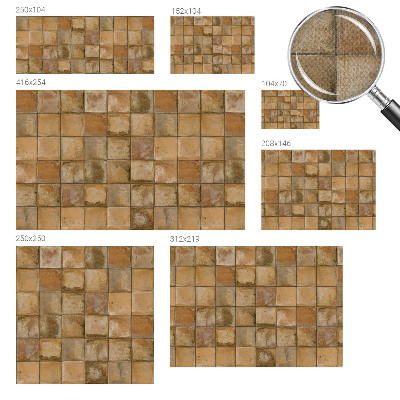 Zelfklevend fotobehang Rustiek mozaïek