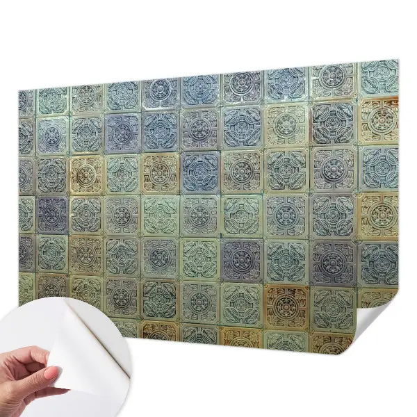 Fotobehang zelfklevend met geometrische tegelprint