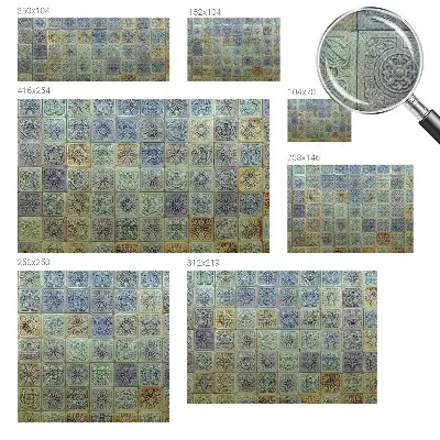 Fotobehang zelfklevend met geometrische tegelprint