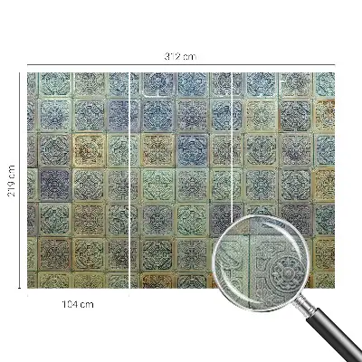 Fotobehang zelfklevend met geometrische tegelprint