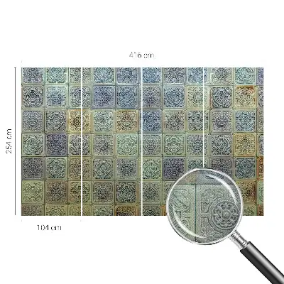 Fotobehang zelfklevend met geometrische tegelprint