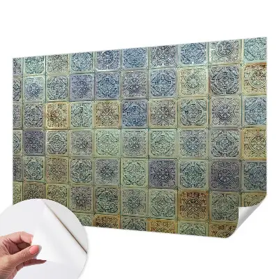 Fotobehang zelfklevend met geometrische tegelprint