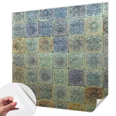 Fotobehang zelfklevend met geometrische tegelprint