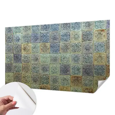 Fotobehang zelfklevend met geometrische tegelprint