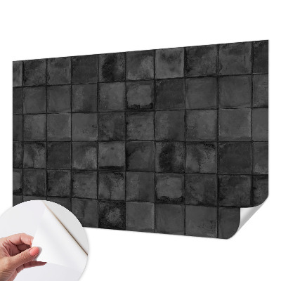 Zelfklevend fotobehang op maat met een motief van grijze tegels