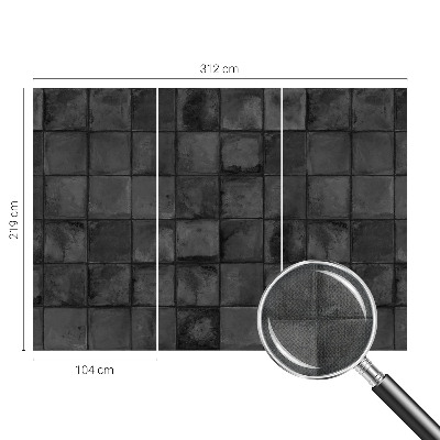 Zelfklevend fotobehang op maat Grijze tegels