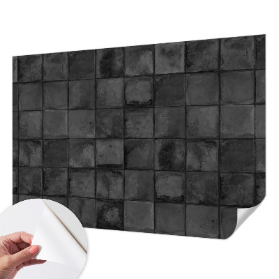 Zelfklevend fotobehang op maat met een motief van grijze tegels
