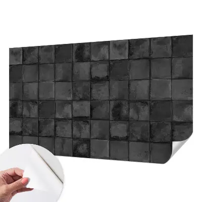Zelfklevend fotobehang op maat met een motief van grijze tegels