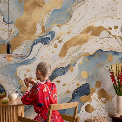 Fotobehang kinderkamer met een abstract en elegant ontwerp