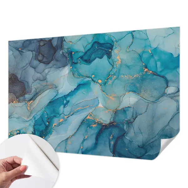 Fotobehang voor de kinderkamer met een blauw abstract patroon